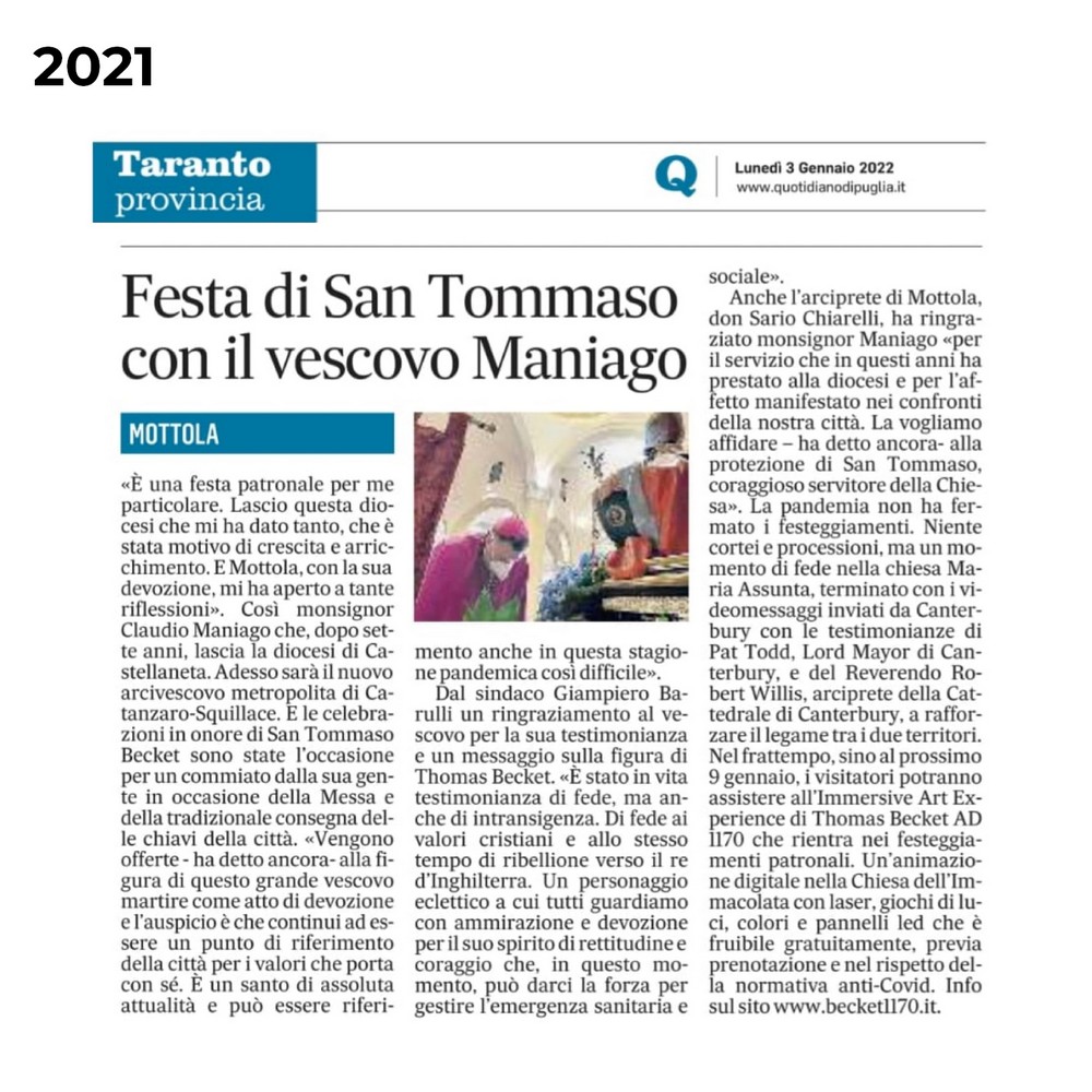 rassegna stampa 2021