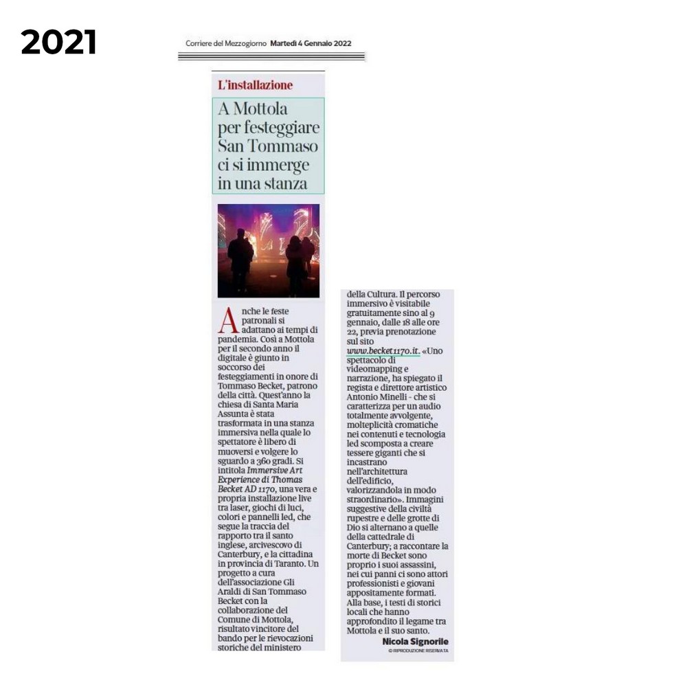 rassegna stampa 20212